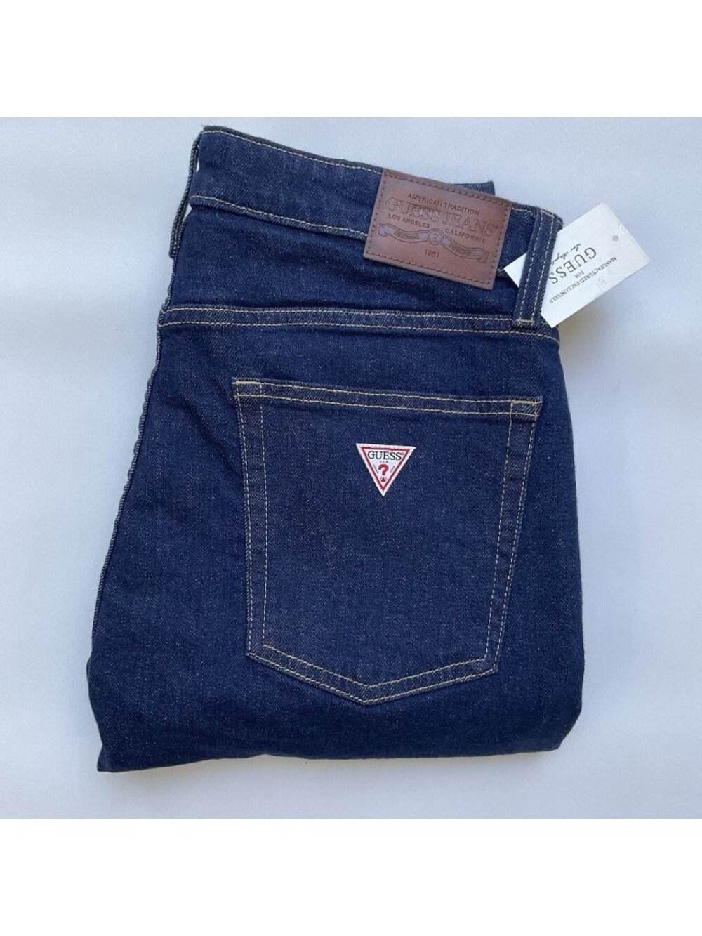 Guess Men’s G12 Skinny Jeans In Dark Blue Denim Stretch Size 32